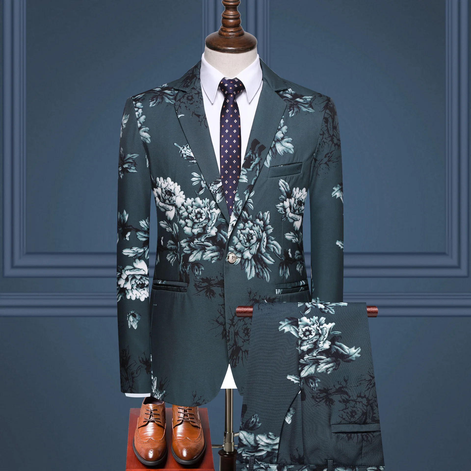Wholesale Amazon Spring and Autumn New Men's Floral Bar Party Suit Men's Business Suit Two-Piece Set custom
Wholesale Amazon Spring and Autumn New Men's Floral Bar Party Suit Men's Business Suit Two-Piece Set custom