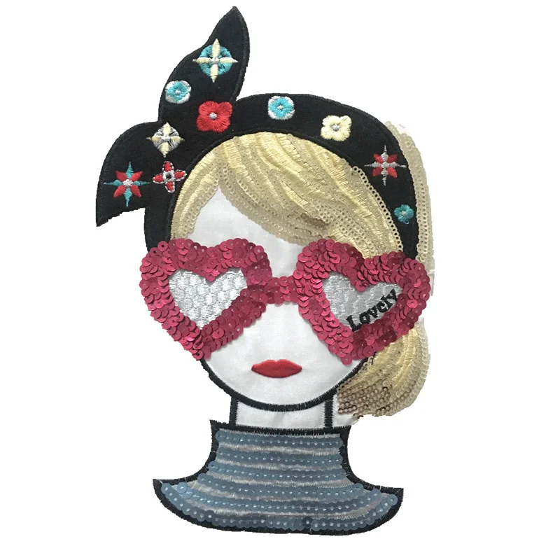 Fashion girl dress Sequin applique DIY backpack badge clothing accessories Sequin Embroidery Patch
Fashion girl dress Sequin applique DIY backpack badge clothing accessories Sequin Embroidery Patch