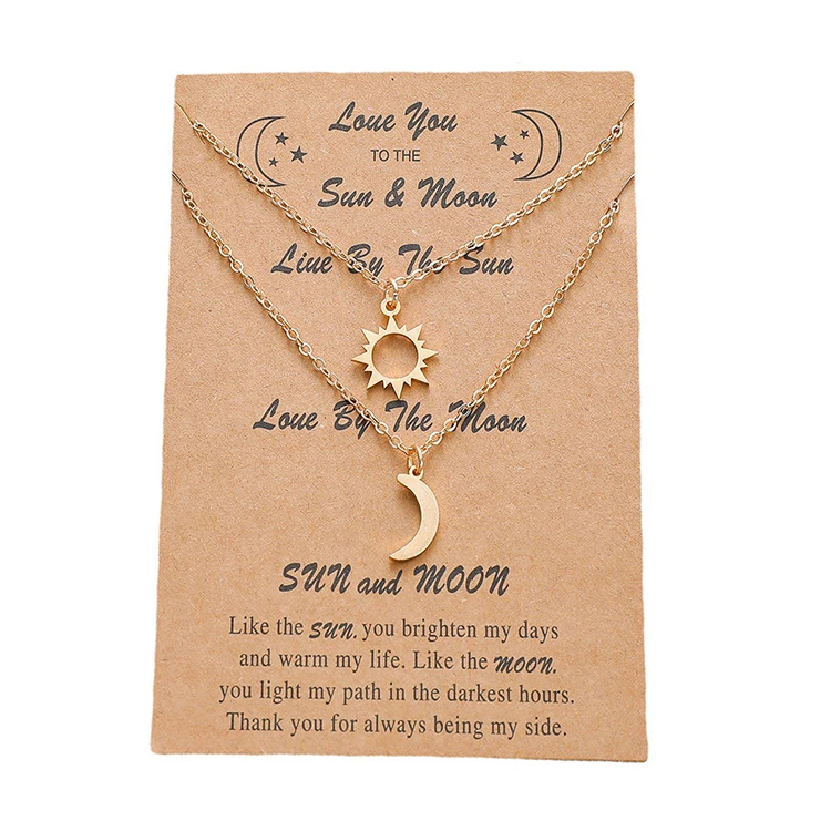 CrossBorder Sun Moon Stainless Steel Necklace Gold European And American Fashion Good Friend Couple Clavicle Necklace
CrossBorder Sun Moon Stainless Steel Necklace Gold European And American Fashion Good Friend Couple Clavicle Necklace