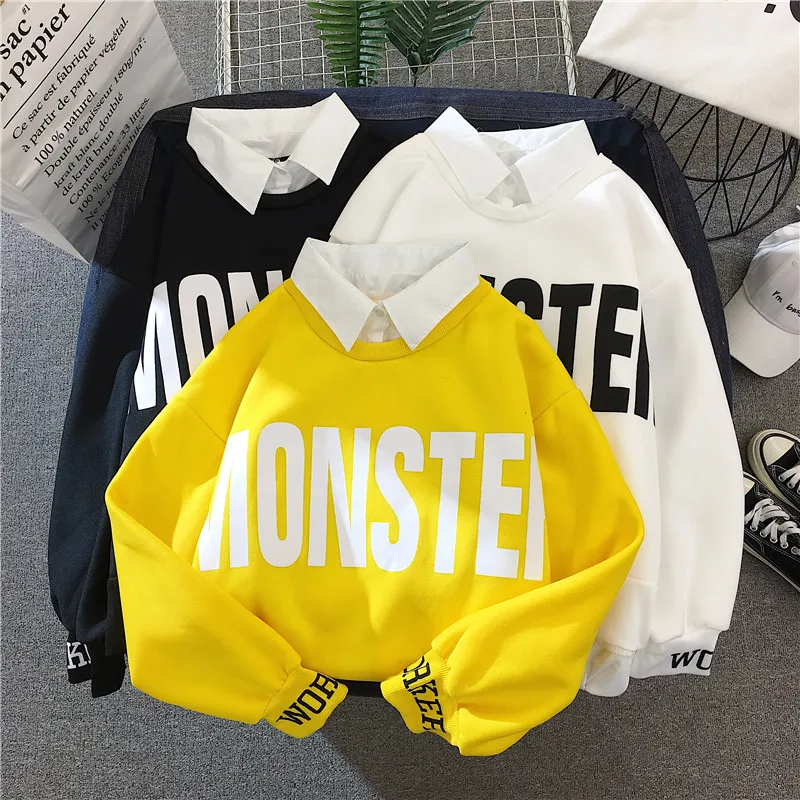 Qiuyi women wear stylish foreign style loose Korean wild students have led long-sleeved t-shirt sweater
Qiuyi women wear stylish foreign style loose Korean wild students have led long-sleeved t-shirt sweater