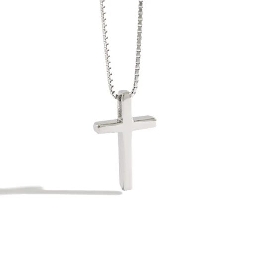 H-N492 fashion charm women jewelry 925 sterling silver box chain cross necklace, White gold
H-N492 fashion charm women jewelry 925 sterling silver box chain cross necklace, White gold