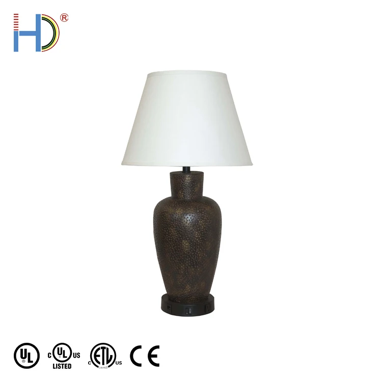 Classical Hotel Decorative Polyresin Material Lamp Black Color Table Light