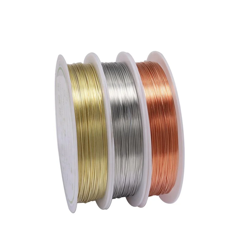 

1 Roll Sturdy Alloy Copper Wire Beading 0.2 0.3 0.4 0.5 0.6 0.7 0.8 1 mm Wire DIY Craft Making Supplies For Jewelry Accessories, Antique bronze/gold/silver/rhodium