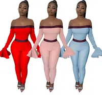 2020 new arrivals Spring Fashion Women Collar Long Trumpet Sleeve Slim Solid Trousers Custom Jumpsuit
2020 new arrivals Spring Fashion Women Collar Long Trumpet Sleeve Slim Solid Trousers Custom Jumpsuit