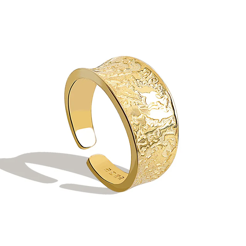 Trendy Gold Plated Ring Women Texture Big Silver Large Fashion Female Gold Plated Adjustable Rings
Trendy Gold Plated Ring Women Texture Big Silver Large Fashion Female Gold Plated Adjustable Rings