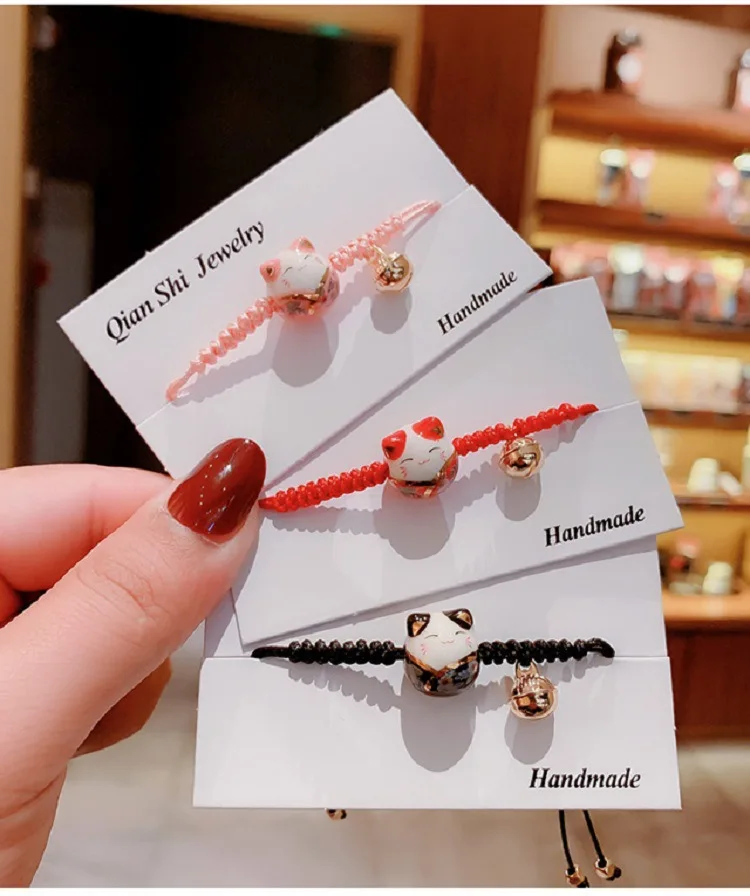 fashion trendy jewelry lucky rope adjustable bracelet women maneki neko rope red cat bracelet
fashion trendy jewelry lucky rope adjustable bracelet women maneki neko rope red cat bracelet