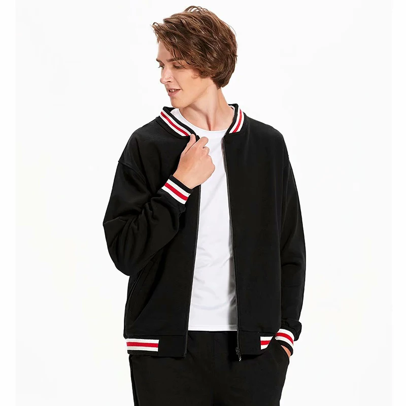 Wholesale Autumn Zipper-up Colored Edges Hooded Regular Sleeves Casual Men's Jacket Comfortable Plus Size Fall Jackets, Black white red blue orange gray yellow or customized
Wholesale Autumn Zipper-up Colored Edges Hooded Regular Sleeves Casual Men's Jacket Comfortable Plus Size Fall Jackets, Black white red blue orange gray yellow or customized