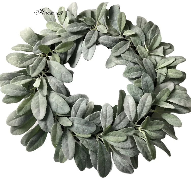 QSLH-T050 Amazon Customized Wreath Artificial Lambs Ear Wreath for Door Wedding Christmas Wreath
QSLH-T050 Amazon Customized Wreath Artificial Lambs Ear Wreath for Door Wedding Christmas Wreath