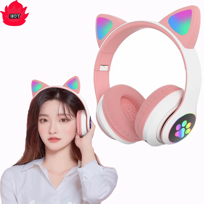 Tiktok Hot Sale Game live Stn 28 Earphone Women Children Ear Headphone Headset Led Glowing Foldable Ear STN-28 Wireless Headsets
Tiktok Hot Sale Game live Stn 28 Earphone Women Children Ear Headphone Headset Led Glowing Foldable Ear STN-28 Wireless Headsets