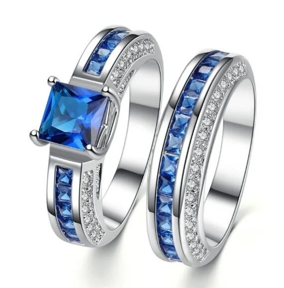 Dubai White Gold Plated Blue Sapphire Cubic Zircon Ring Set Mossinate Diamond Wedding Ring Jewelry Sets, Blue;white;pink;purple
Dubai White Gold Plated Blue Sapphire Cubic Zircon Ring Set Mossinate Diamond Wedding Ring Jewelry Sets, Blue;white;pink;purple