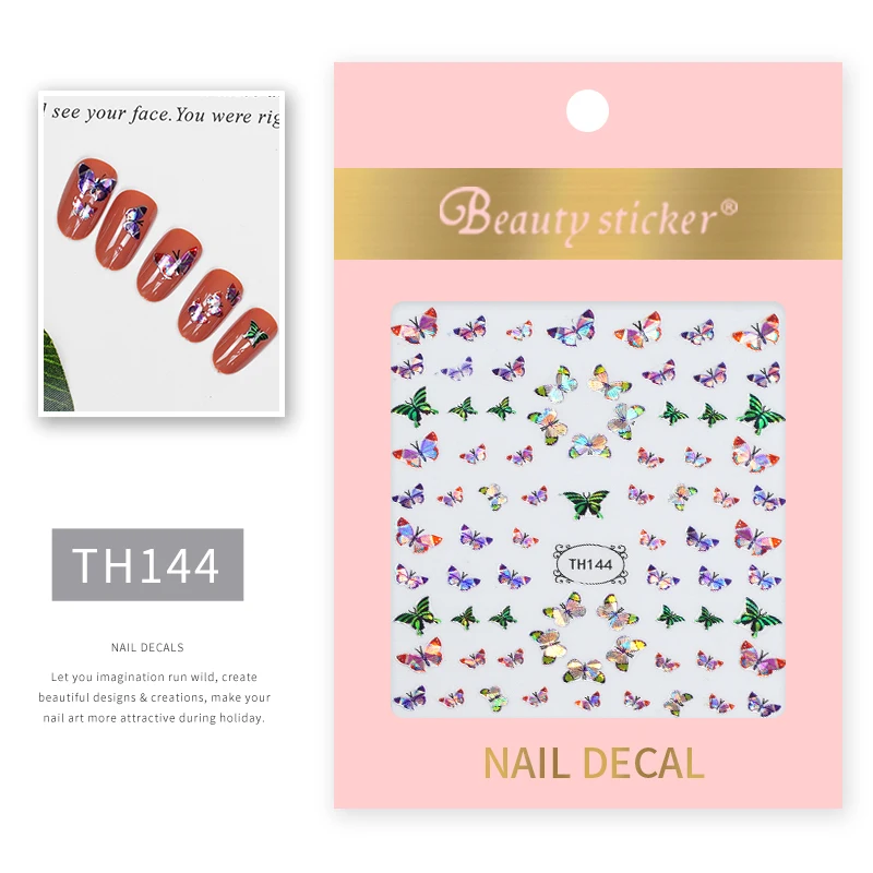 New 5D Nail Art Fashionable Holographic DIY Colorful Nail Stickers Decals Butterfly 3D Nail Sticker
New 5D Nail Art Fashionable Holographic DIY Colorful Nail Stickers Decals Butterfly 3D Nail Sticker