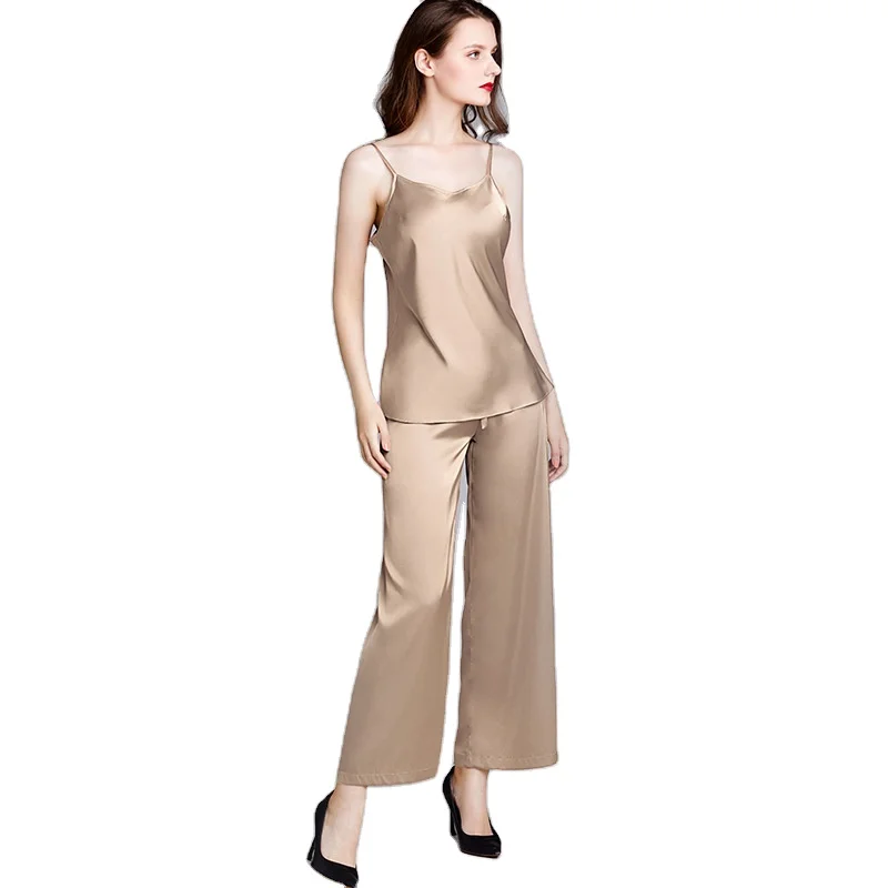 Women's pajamas spring and summer thin artificial silk suspenders trousers pajamas suit temperament sexy home wear
Women's pajamas spring and summer thin artificial silk suspenders trousers pajamas suit temperament sexy home wear
