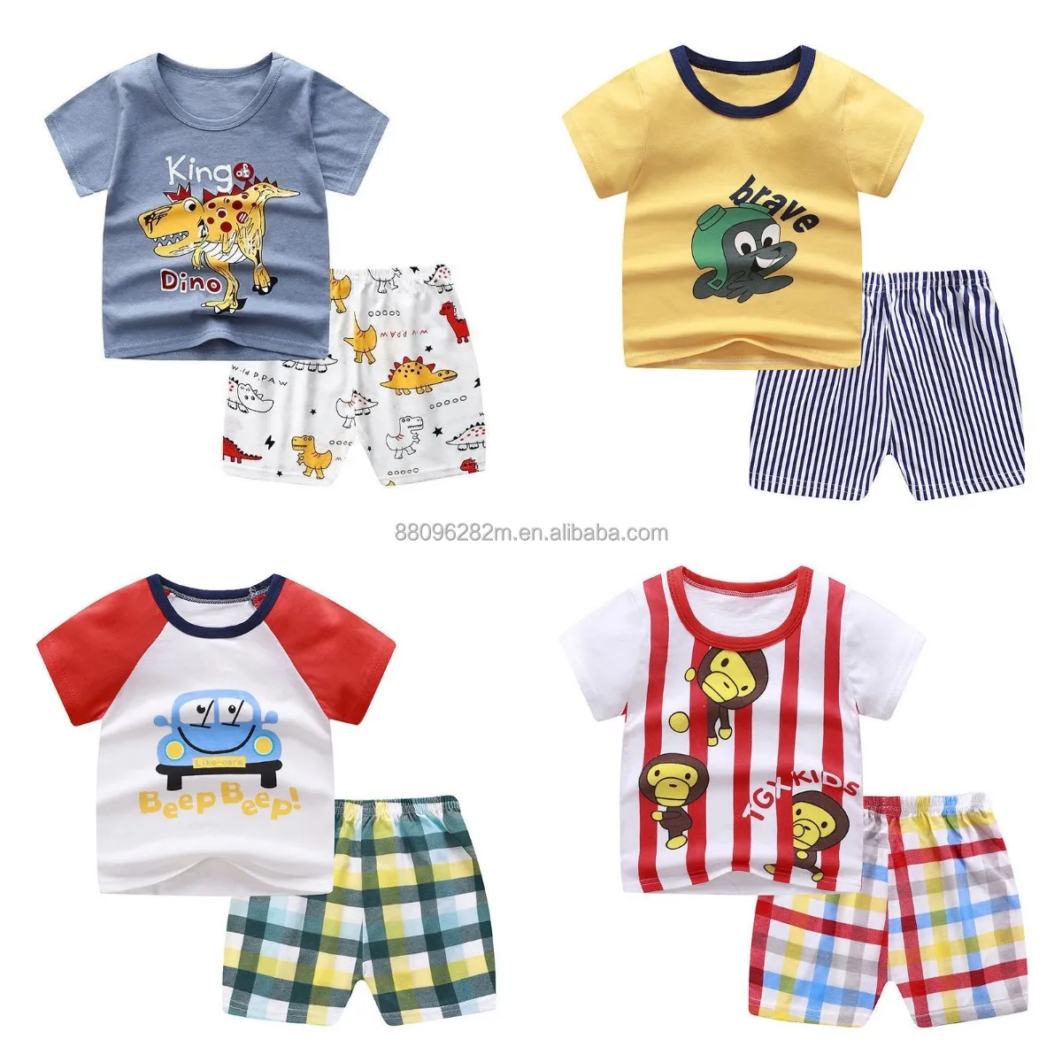 Factory wholesale fashion children summer suits boys T - shirt + shorts children short sleeve suits
Factory wholesale fashion children summer suits boys T - shirt + shorts children short sleeve suits