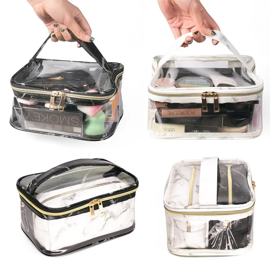 3 Pieces Set Pvc Clear Beauty Cosmetic Bag Women Handbag White Marble Make Up Bag
3 Pieces Set Pvc Clear Beauty Cosmetic Bag Women Handbag White Marble Make Up Bag