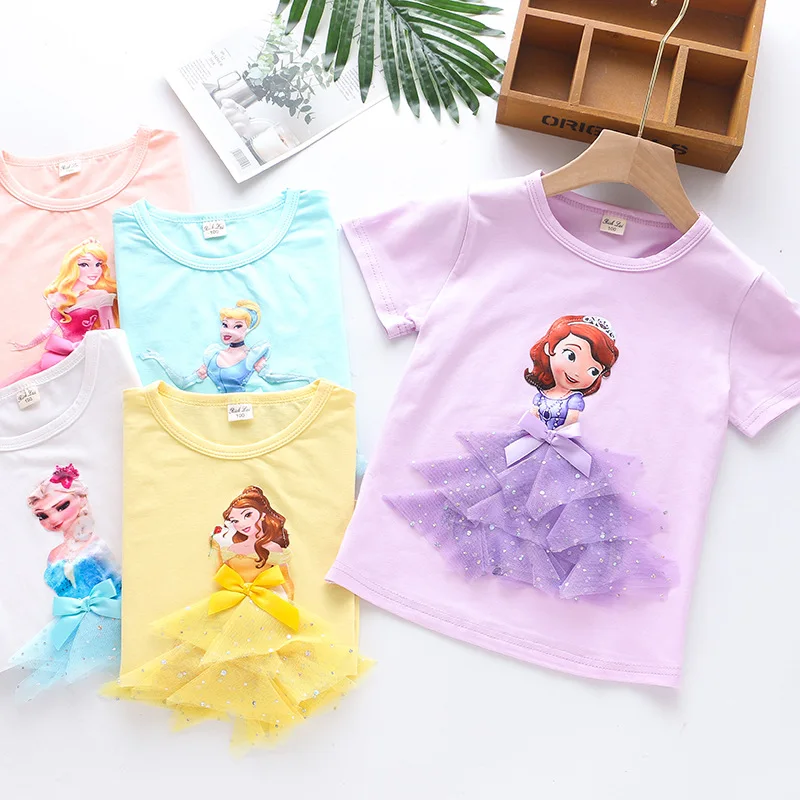 2021 New Girls' Summer Princess T-shirt Children's Cotton T-shirt Lace T-shirt 3D Decal Children's Birthday Shirt
2021 New Girls' Summer Princess T-shirt Children's Cotton T-shirt Lace T-shirt 3D Decal Children's Birthday Shirt