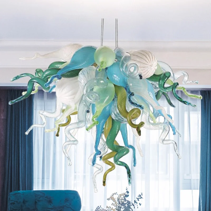 Modern Aqua Blue Chandelier Nordic Style Art Glass Light Murano Glass French Chandelier Pendant Light
Modern Aqua Blue Chandelier Nordic Style Art Glass Light Murano Glass French Chandelier Pendant Light