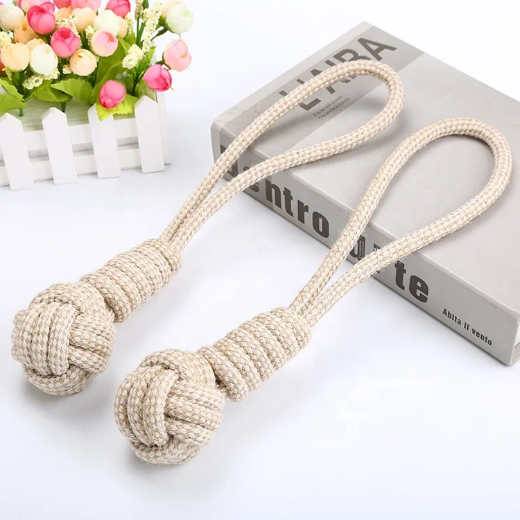 Large, Small Teething Pets Training Play Chew Teeth Cleaning and Boredom Natural Hemp Dog Chew Rope Toy, Beige 
Large, Small Teething Pets Training Play Chew Teeth Cleaning and Boredom Natural Hemp Dog Chew Rope Toy, Beige