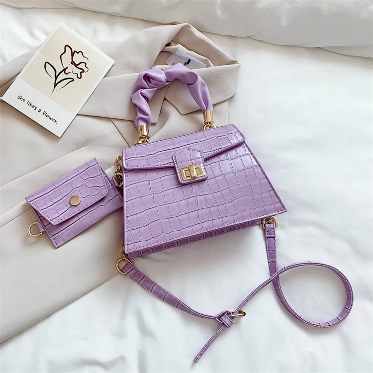 Alligator Pattern Good Quality Leather Two-piece Set Women Shoulder Bag Handbag, White,purple,black,orange
Alligator Pattern Good Quality Leather Two-piece Set Women Shoulder Bag Handbag, White,purple,black,orange