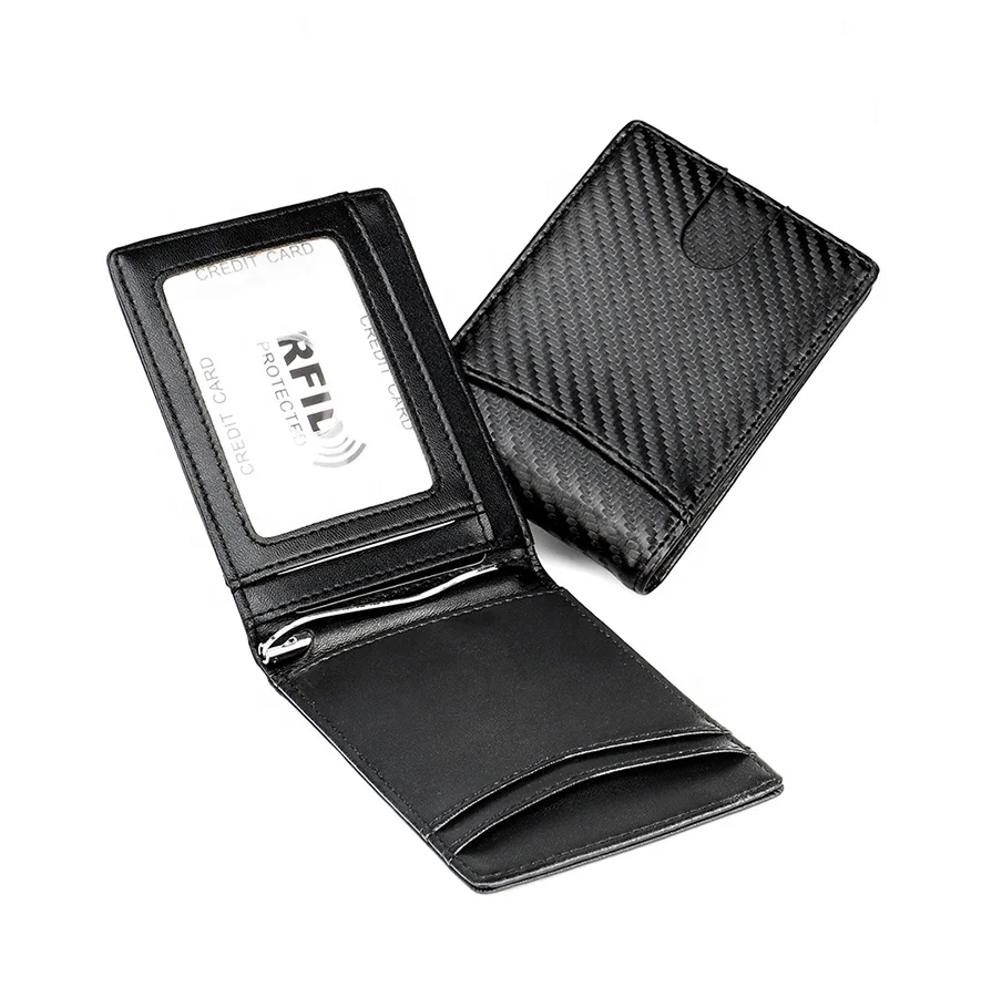 Genuine Leather Carbon Fiber RFID Blocking Bifold Flip Card Holder Wallet Money Clip, Carbon fiber black,plain black
Genuine Leather Carbon Fiber RFID Blocking Bifold Flip Card Holder Wallet Money Clip, Carbon fiber black,plain black