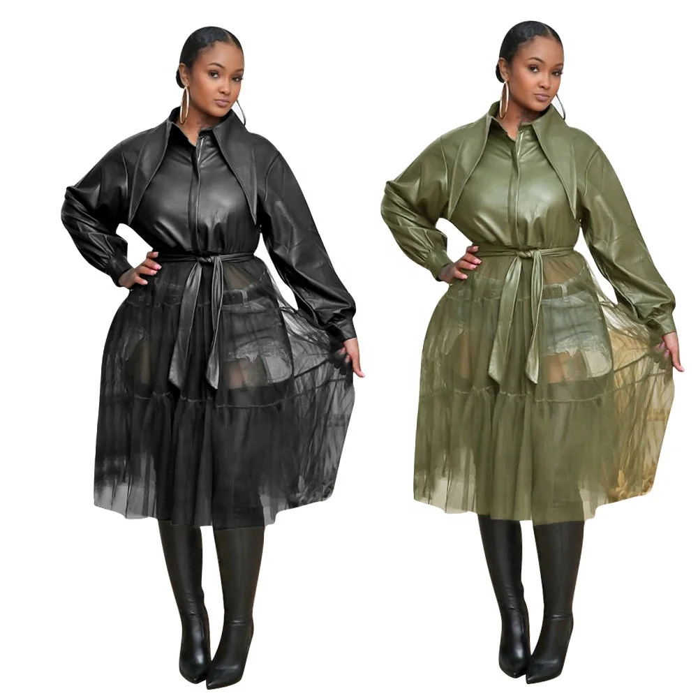 2020 new arrival hot sale flocking mesh splicing long coat casual solid color jackets fall winter leather jacket, As picture or customized make
2020 new arrival hot sale flocking mesh splicing long coat casual solid color jackets fall winter leather jacket, As picture or customized make