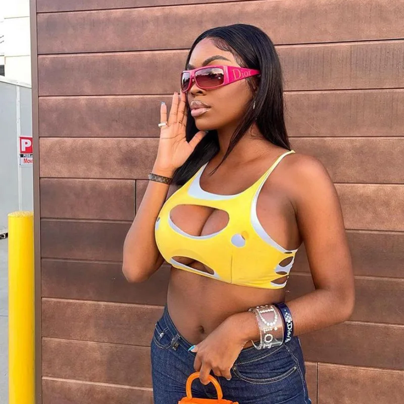 Xuqing 2021 Wholesale fashion new sexy hollow out summer clothes trendy crop tank tops for women, As picture shows
Xuqing 2021 Wholesale fashion new sexy hollow out summer clothes trendy crop tank tops for women, As picture shows