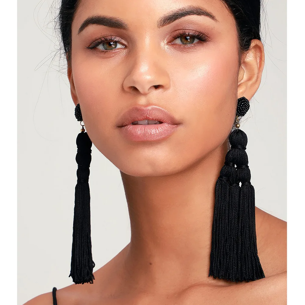 Style Ethnic Hand Woven Rope Knotted Tassel Drop Earrings Multi Color Long Cotton Rope Tassel Earrings For Women
Style Ethnic Hand Woven Rope Knotted Tassel Drop Earrings Multi Color Long Cotton Rope Tassel Earrings For Women