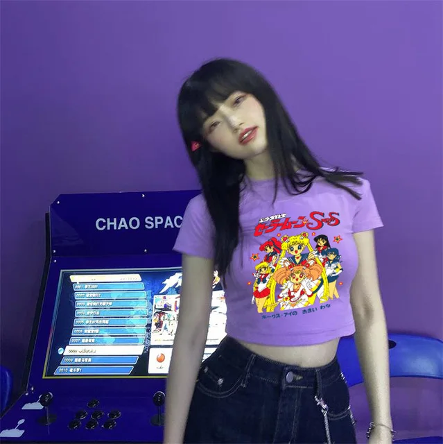sailor moon Print Harajuku goth Female women t-shirts Kawaii Short Anime T Shirt HipHop
sailor moon Print Harajuku goth Female women t-shirts Kawaii Short Anime T Shirt HipHop