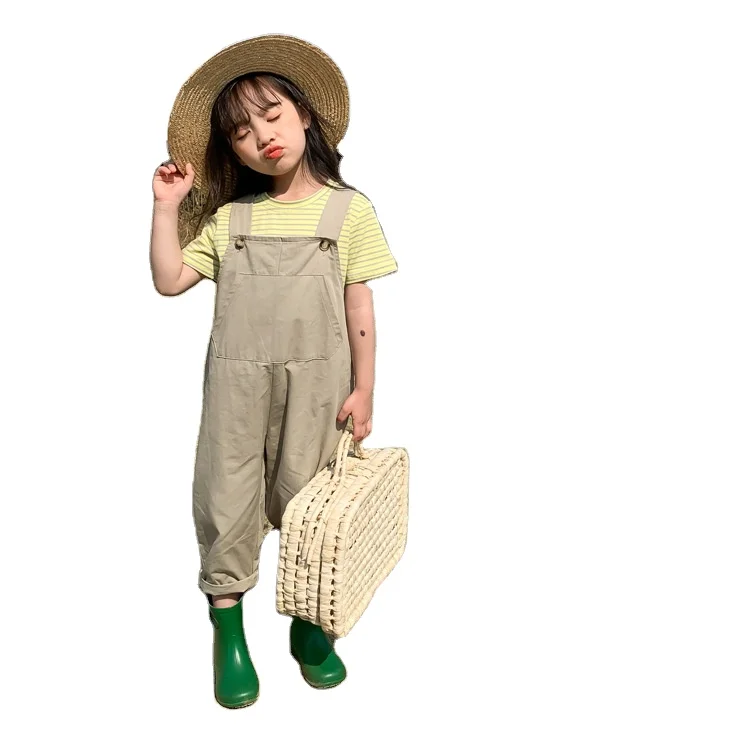 Spring girls' and boys' suspenders pants kids cotton trousers children overalls with solid color
Spring girls' and boys' suspenders pants kids cotton trousers children overalls with solid color
