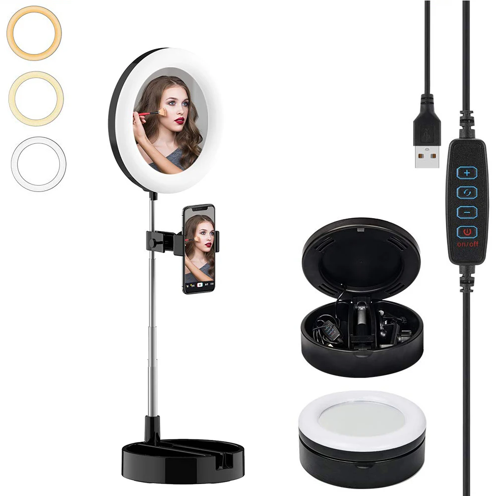 Universal USB Selfie Ring Light Photo Studio Camera Lights Dimmable Video Lighting With Stand For Makeup Live
Universal USB Selfie Ring Light Photo Studio Camera Lights Dimmable Video Lighting With Stand For Makeup Live