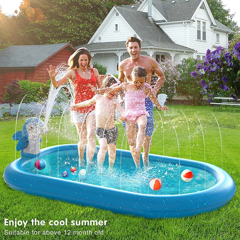 SEGORTS Splash Pad Sprinkler for Kids Sprinkle & Splash Play Mat 3 in 1 Inflatable Sprinkler Pool Water Park for Kids Outdoor, Blue
SEGORTS Splash Pad Sprinkler for Kids Sprinkle & Splash Play Mat 3 in 1 Inflatable Sprinkler Pool Water Park for Kids Outdoor, Blue
