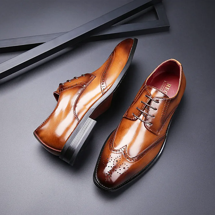 mens leather shoes handmade/mens genuine leather shoes/mens classic leather shoes office, Brown
mens leather shoes handmade/mens genuine leather shoes/mens classic leather shoes office, Brown