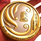 3d rose gold and gold double color plating customized sports race medals medallion