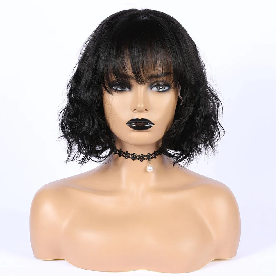 2019 hot sale new bob 13*6 lace front wig wavy hair bleached knots human lace wig with fringe, All colors
2019 hot sale new bob 13*6 lace front wig wavy hair bleached knots human lace wig with fringe, All colors