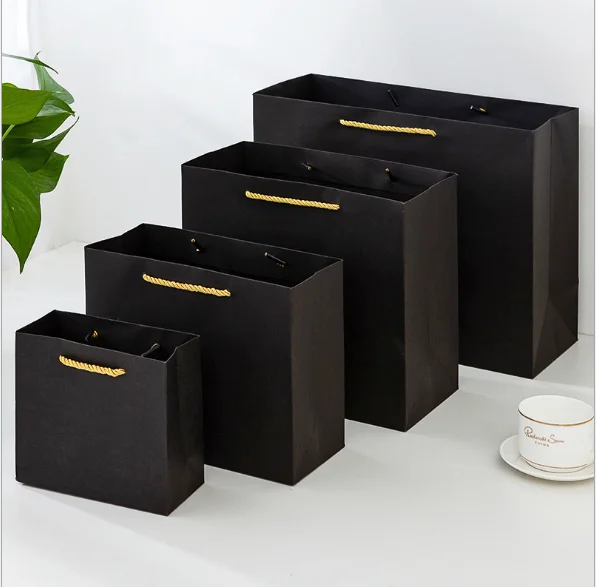 luxury shopping gift paper bag with handle wholesale custom