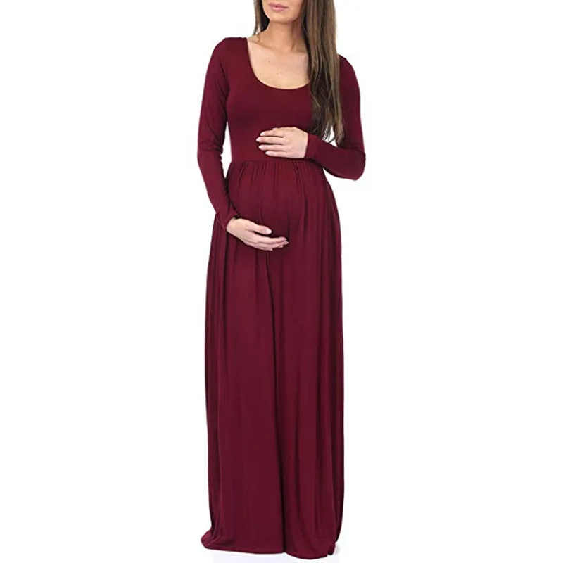 Maternity clothes solid color long sleeve Elegant Pregnant Women Clothing maxi Dresses for photography, Picture
Maternity clothes solid color long sleeve Elegant Pregnant Women Clothing maxi Dresses for photography, Picture