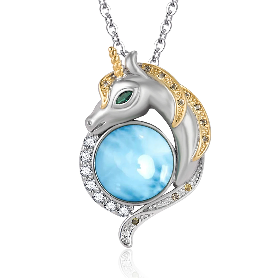 Wholesale Silver Jewelry Dominica Natural Larimar Unicorn Pendant Necklace in 925 Sterling Silver For Women
Wholesale Silver Jewelry Dominica Natural Larimar Unicorn Pendant Necklace in 925 Sterling Silver For Women