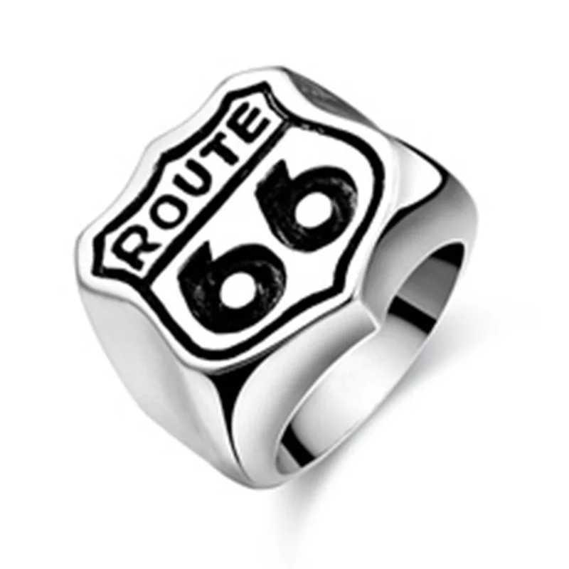 Hot Sale New Fashion Punk Vintage Style Mens Route 66" Pattern Biker Creative Rings, Silver
Hot Sale New Fashion Punk Vintage Style Mens Route 66" Pattern Biker Creative Rings, Silver