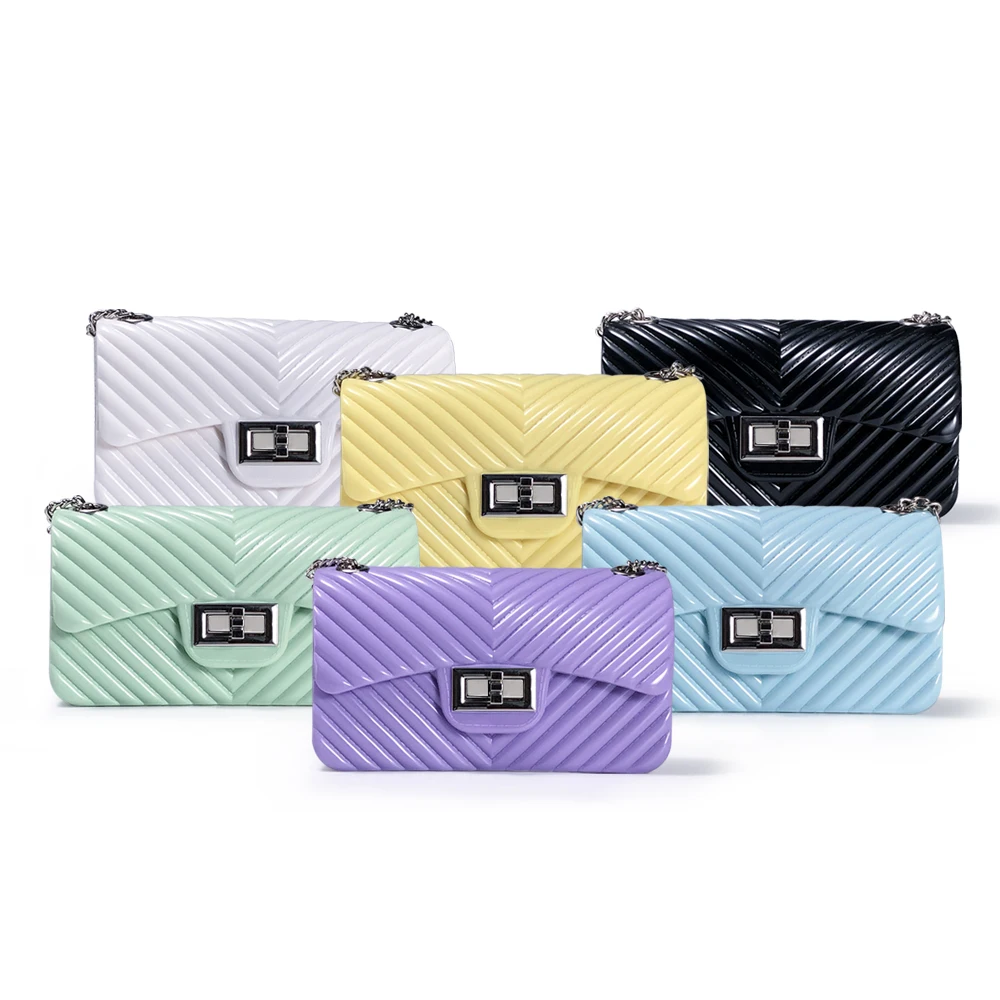 Trendy Mini Candy Jelly Purse Fashion Designers Handbags Rivet Chain Bag Lady Crossbody Bags Kids Purses Handbags For Women
Trendy Mini Candy Jelly Purse Fashion Designers Handbags Rivet Chain Bag Lady Crossbody Bags Kids Purses Handbags For Women