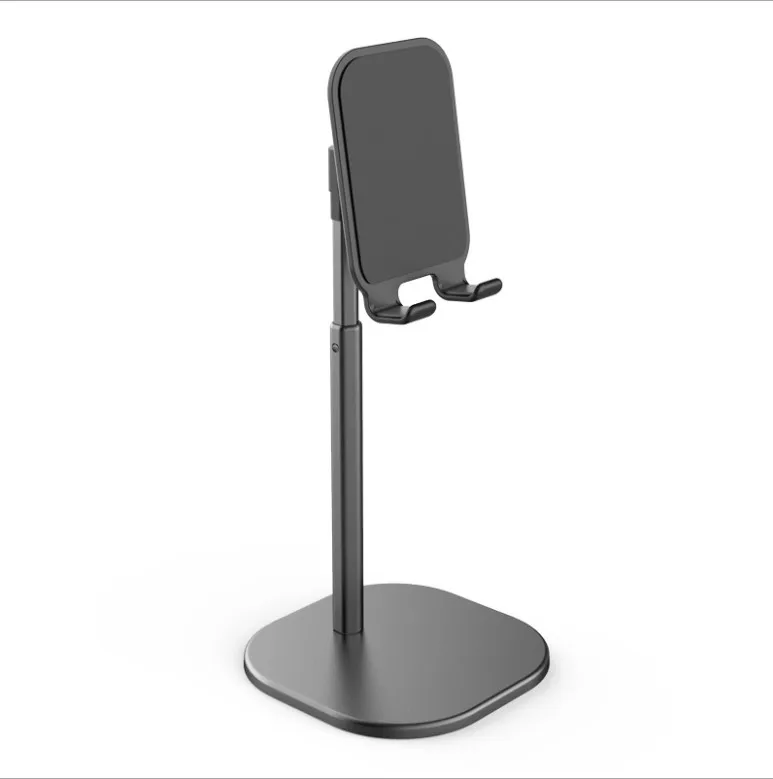 

Cellphone accessories retail stylish simple cell phone support desktop metal tablet stand for ipad with charging holes