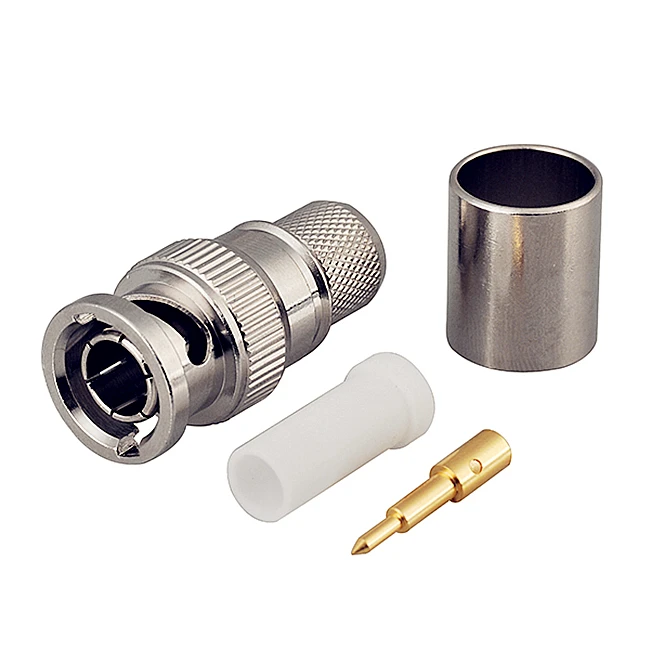 Wireless Antenna Connector BNC Male Crimp Connector for LMR400 RG8 RG213 RG214 7D-FB Extension Cable