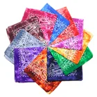 Small 10pcs Printed Hijab Scarf Tie-dye Cashew Flower Small Squares Printed Silk Cotton Hijab Scarves