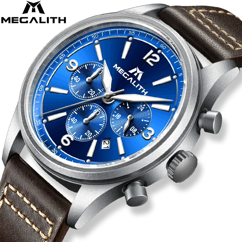 Relogio Masculino Megalith Fashion Casual Brand Waterproof Quartz Watch Men Military Leather Sports Watches Man
Relogio Masculino Megalith Fashion Casual Brand Waterproof Quartz Watch Men Military Leather Sports Watches Man