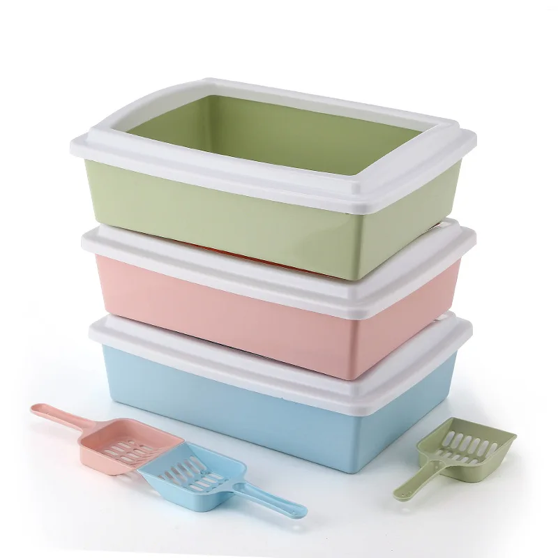 Portable Plastic Pet Cat Litter Box Toilet Cat Litter Box with Scoop, Green, pink and blue
Portable Plastic Pet Cat Litter Box Toilet Cat Litter Box with Scoop, Green, pink and blue