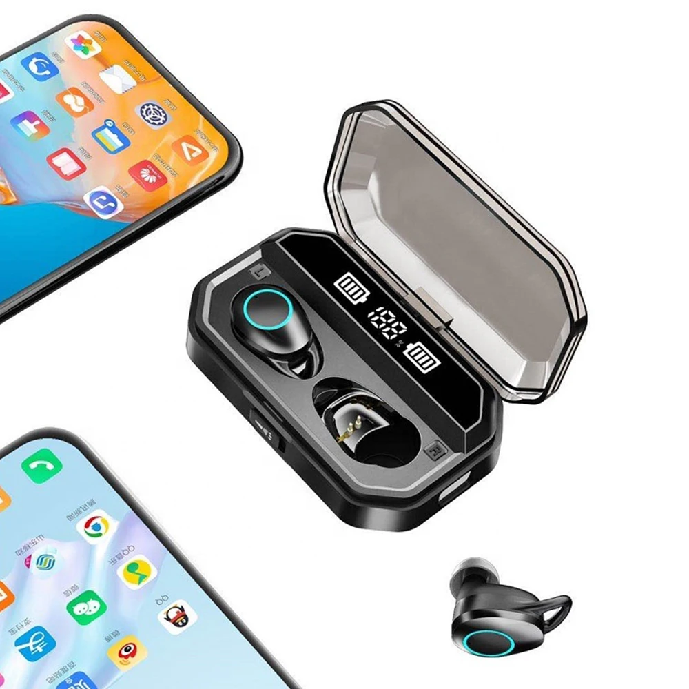 China wholesale wireless earbuds ipx7 waterproof tws with LED display for music sport, Customized
China wholesale wireless earbuds ipx7 waterproof tws with LED display for music sport, Customized