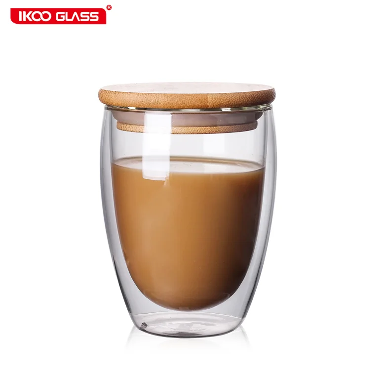 High borosilicate glass coffee cup with bamboo lid
High borosilicate glass coffee cup with bamboo lid