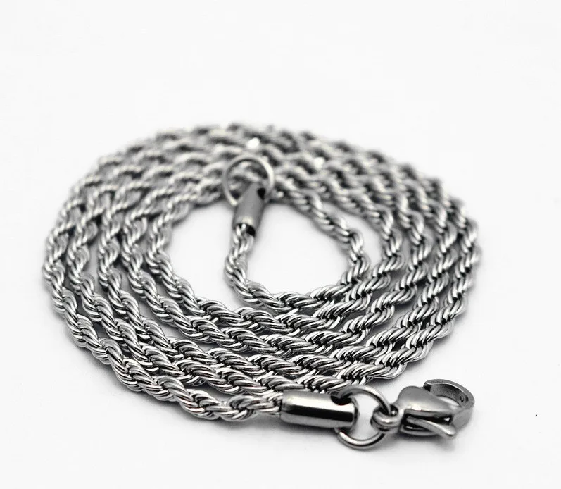 Simple jewelry necklace stainless steel twist chain stainless steel necklace, Steel color
Simple jewelry necklace stainless steel twist chain stainless steel necklace, Steel color