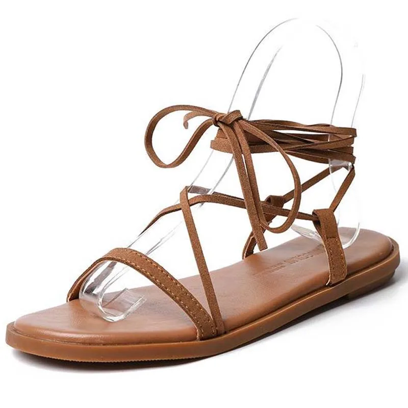 Dropshipping Custom Logo Women Lace Up Flat Sandals Ins Style Round Toe Strapped Shoes Fashion for Ladies
Dropshipping Custom Logo Women Lace Up Flat Sandals Ins Style Round Toe Strapped Shoes Fashion for Ladies