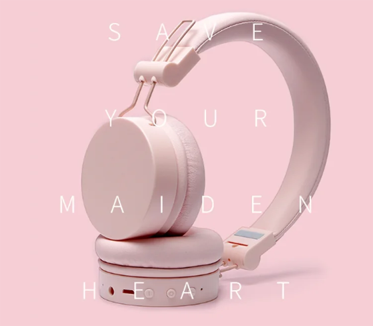 FITHEM KS916 Best Wireless Quality Big Black Bluetooth Beautiful Earphone For Girls - ANKUX.COM