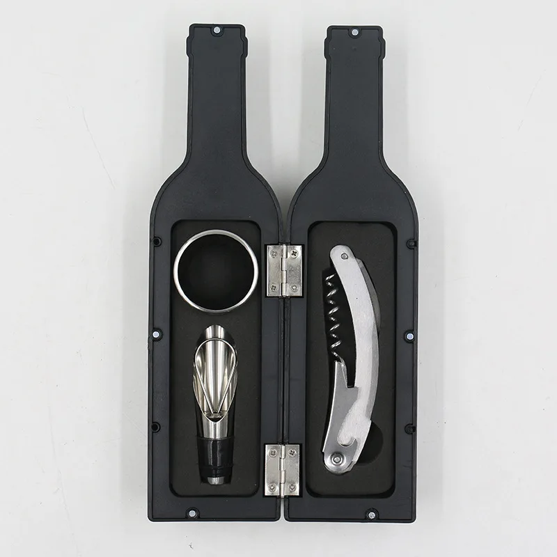 Wine and beer bottle opener stainless steel 5-piece gift set wine bottle opener set, Black
Wine and beer bottle opener stainless steel 5-piece gift set wine bottle opener set, Black