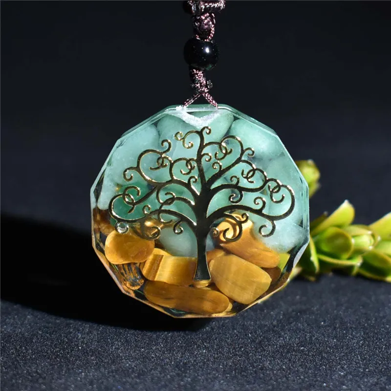 Organ energy tree of life pendant natural powder crystal resin copper pendant, Green
Organ energy tree of life pendant natural powder crystal resin copper pendant, Green